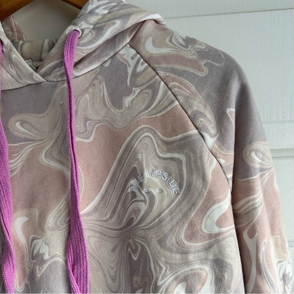 Anthropologie x The Upside Marbled Cropped Hoodie Medium - Picture 6 of 7